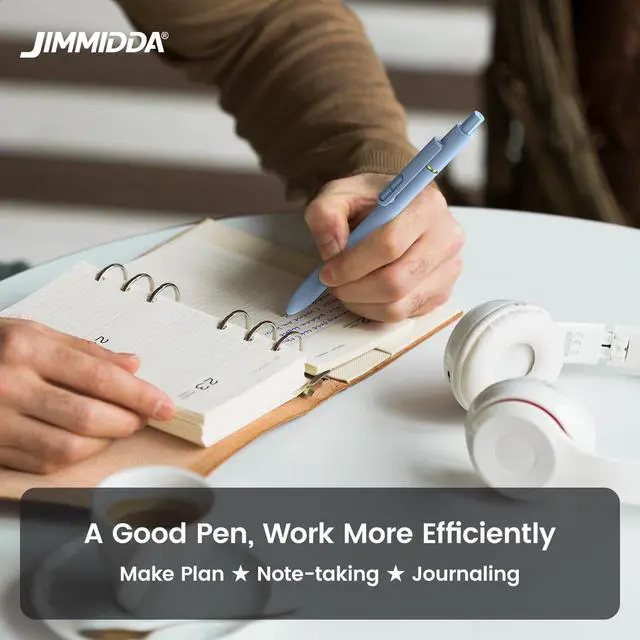 Alt view image 7 of 7 - JIMMIDDA 8 Pack Blue Gel Pens with Fidget, 0.7mm Blue Ink Quick-Drying
