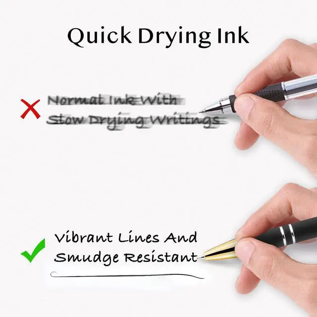 Alt view image 5 of 7 - LINFANC 12 Pack Nice Black Pens Ballpoint Pens Stylus Pen for Touchscreen