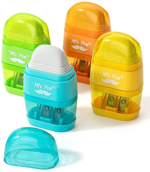 Main image of Mr. Pen- Pencil Sharpener & Eraser, 4 Pack