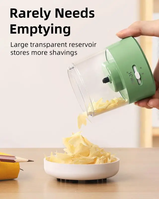 Alt view image 7 of 7 - ZMOL Electric Pencil Sharpener Battery Powered, 6-12mm Jumbo Pencils,Green