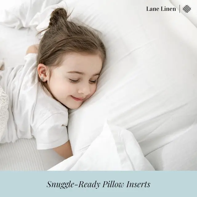 Alt view image 3 of 7 - LANE LINEN 12x20 Pillow Insert - Pack of 2 White Decorative Pillows for Sofa Bed, Fluffy Pillow Inserts for Cushion Covers, Bed, Couch Pillows for Living Room