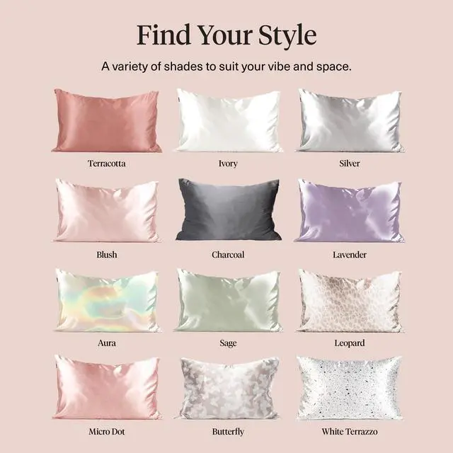 Alt view image 6 of 7 - Kitsch Satin Pillowcase with Zipper for Hair & Skin - Softer Than Silk Pillow Cases, Smooth Cooling Satin Pillow Case, Wrinkle-Free, Machine Washable - Pillow Cases Standard Size (19x26) - Ivory