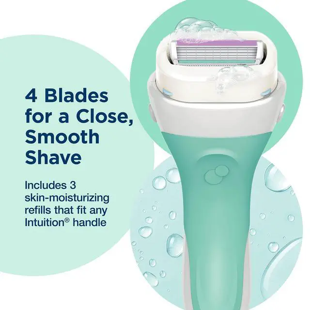 Alt view image 4 of 7 - Schick Intuition Sensitive Skin Womens Razor Refills with Vitamin E & Aloe, Pack of 1(count of 3)