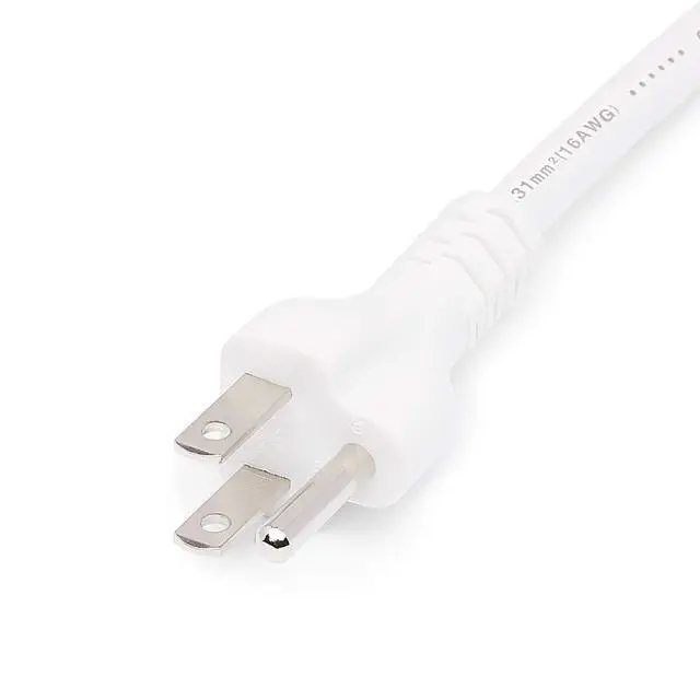 Alt view image 4 of 4 - Extension Cord, 10 Ft, 3-Prong Outlet Extender, Indoor Use, 13 Amps, 125V, White