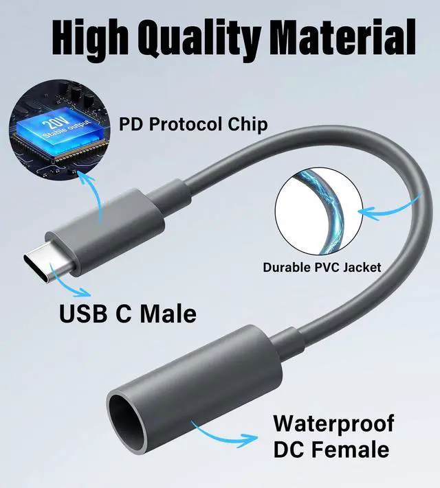 Alt view image 3 of 6 - Starlink Mini Power Cable 0.3M,USB C to DC Extension Cable | Equipped with Intelligent LED and IP67 Waterproof,Suitable for PD Fast Charging Line for Starlink Mini Devices,for Outdoor