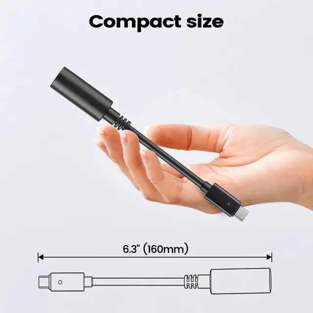 Alt view image 6 of 7 - RVSPARK USB C to DC Adapter for Starlink Mini, Type C Male with Green LED Indicator to DC 5521 Female Power Cord Connector,Starlink Mini Accessories Compatible with USB-C PD 65W/100W/140W