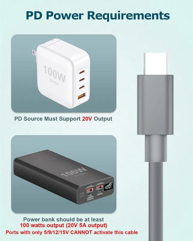 Alt view image 5 of 6 - Starlink Mini Cable 10FT Starlink Mini USB C to DC Power Cable 18AWG PD 100W Input USB Type C to Barrel Power Cord 5.5 * 2.1mm Compatible with Power Bank 100W+ PD Source Waterproof Gray 10FT/3M