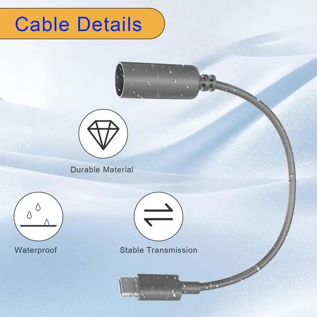 Alt view image 4 of 7 - 20CM USB C to DC Adapter Extension Cable Replacement for Starlink Mini Wire | Compatible with 65W Power Bank PD Chargers,