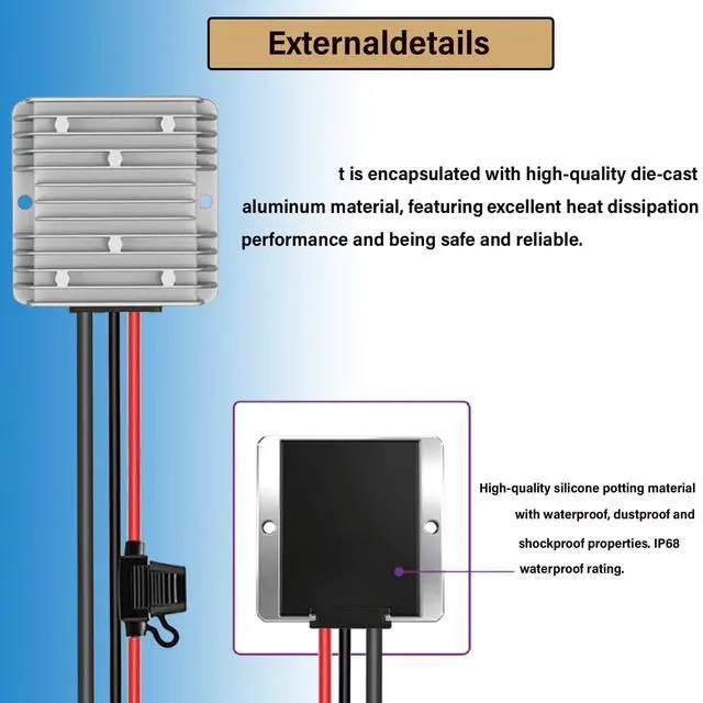 Alt view image 7 of 7 - Starlink Mini 12V Adapter,12/24V to 30V 3.5A Step Up Power Converter | 9.8FT cable,IP68 waterproof, 12/24V to 30V stable 3.5A output with built-in fuse,Plug & play for RV and off-grid use
