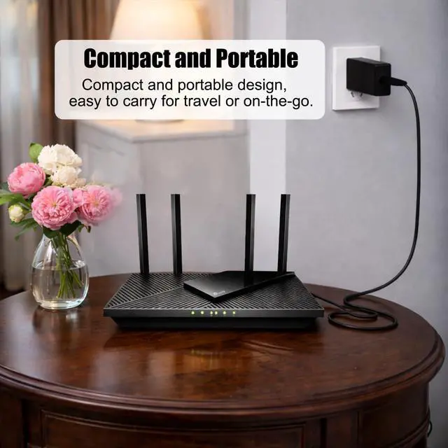 Alt view image 4 of 4 - USB 5V to 12V Step Up Converter Cable for Fan,Lamp,Router,Speaker,5.5x2.1mm | Converts USB 5V power to 12V output for small devices, with 1A max current and 3.3FT cable for flexible use.