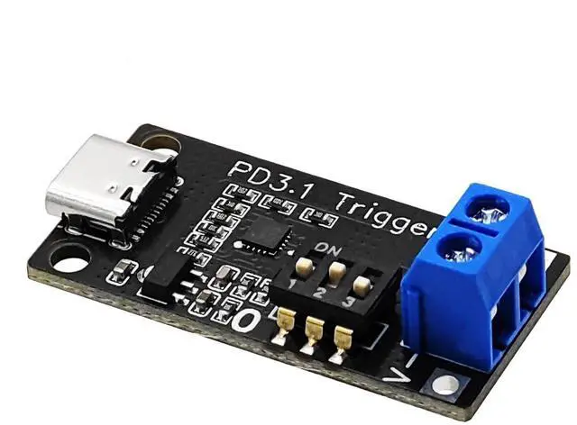 Main image of USB C PD Trigger Board, Type-C PD3.0/3.1 QC Decoy Module, 5V 9V 12V 15V 20V 28V Adjustable Voltage Fast Charge Power Trigger, 140W 5A USB-C Female Input (1-Pack)