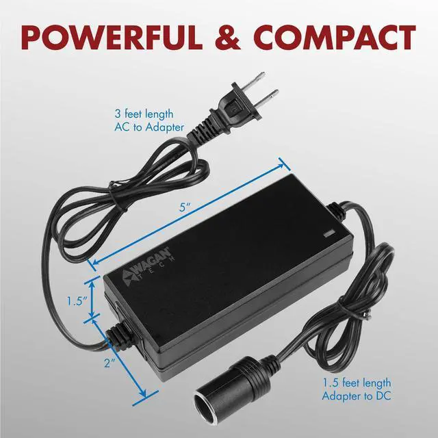 Alt view image 2 of 7 - EL9903 AC to DC Power Adapter 5A 60W Power Converter 110V AC to 12V DC Cigarette Lighter Socket Adapter for 12V Car portable Fridge ETL listed | 110V AC to 12V DC, Cigarette Lighter Socket