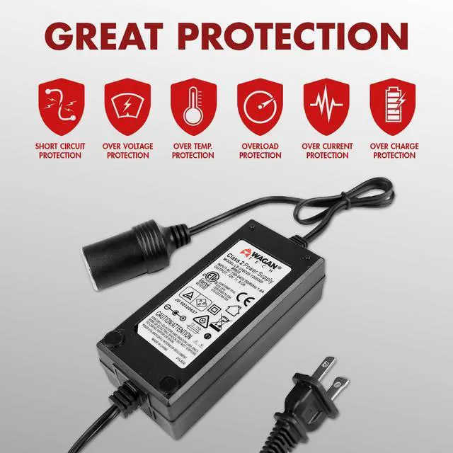 Alt view image 5 of 7 - EL9903 AC to DC Power Adapter 5A 60W Power Converter 110V AC to 12V DC Cigarette Lighter Socket Adapter for 12V Car portable Fridge ETL listed | 110V AC to 12V DC, Cigarette Lighter Socket
