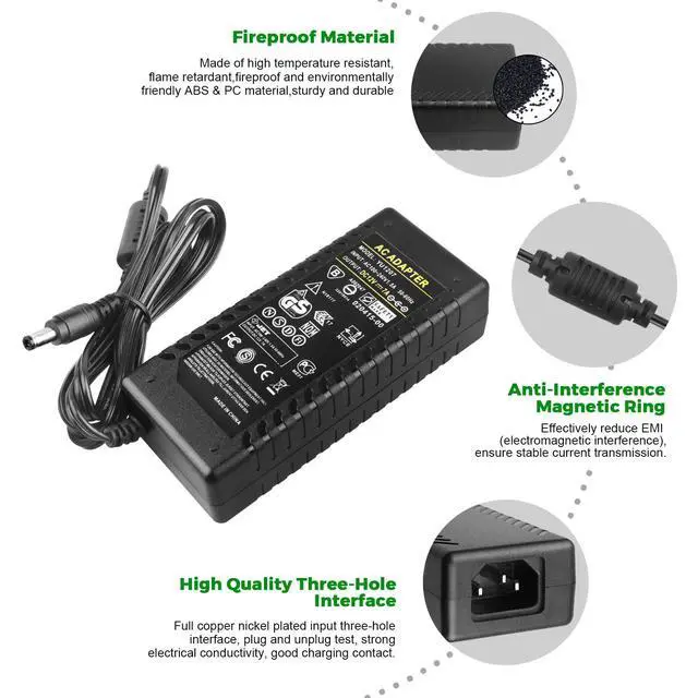 Alt view image 5 of 7 - LeTaoXing 12V 7A Power Supply, AC 100-240V to DC 12V 7A Adapter, 5.5x2.5mm Barrel Connector, Compatible with LED Strip Lights, LCD Monitor, CCTV Cameras