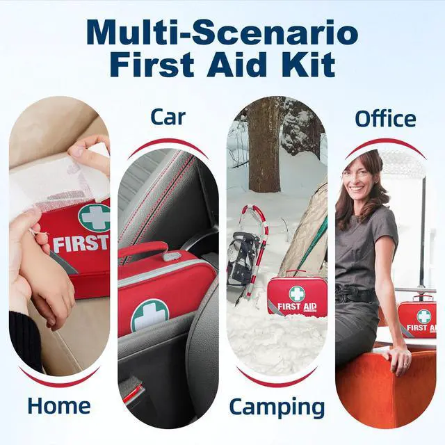 Alt view image 7 of 7 - General Medi 2-in-1 First Aid Kit (215 Piece Set) + 43 Piece Mini First Aid Kit -Includes Ice(Cold) Pack, Moleskin Pad and Emergency Blanket for Travel, Home, Office, Car, Workplace