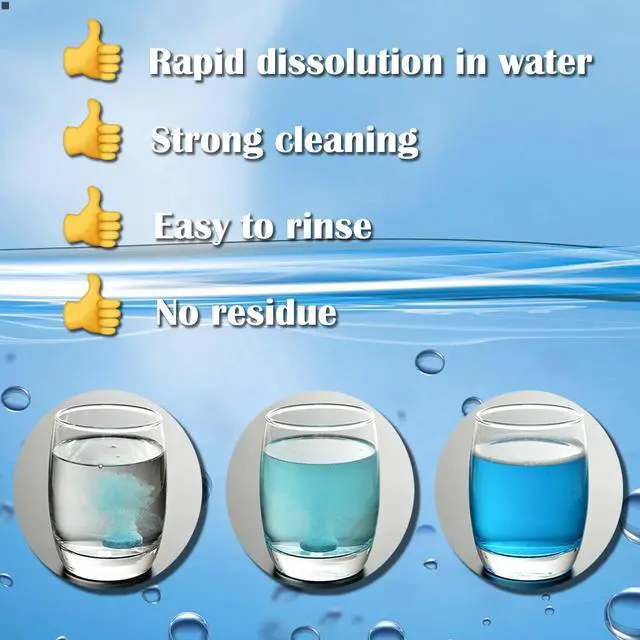 Alt view image 3 of 7 - Santa Nope 100 Pcs Windshield Washer Fluid Tablets Solid Concentrated Glass Cleaner for Car, Kitchen, Windows 1 Tablet Makes 1 Gallon Effervescent Wiper Fluid, No Harsh Chemicals