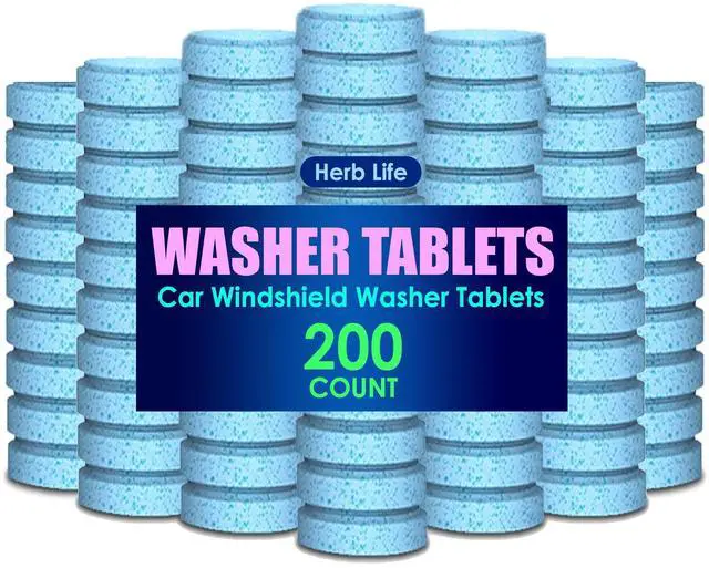 Main image of 200 Bottles of cleaning tablets available, Car Windshield Washer Tablets, Glass Cleaner, Concentrated Effervescent Tablets, Solid Windshield Effervescent Wiper Tablet for Car Window Glass Cleaning