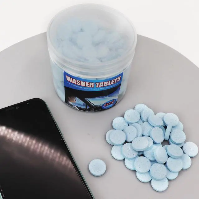 Alt view image 6 of 7 - 200 Bottles of cleaning tablets available, Car Windshield Washer Tablets, Glass Cleaner, Concentrated Effervescent Tablets, Solid Windshield Effervescent Wiper Tablet for Car Window Glass Cleaning