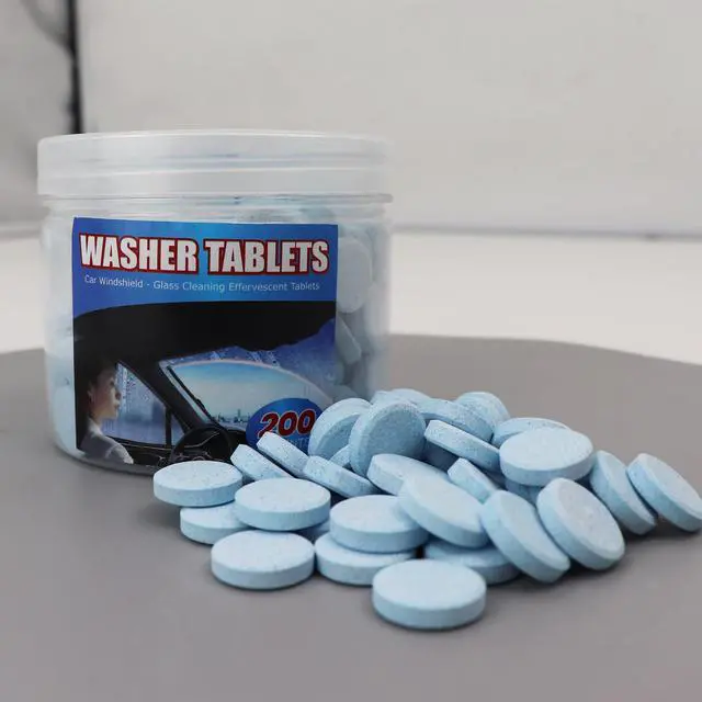 Alt view image 7 of 7 - 200 Bottles of cleaning tablets available, Car Windshield Washer Tablets, Glass Cleaner, Concentrated Effervescent Tablets, Solid Windshield Effervescent Wiper Tablet for Car Window Glass Cleaning