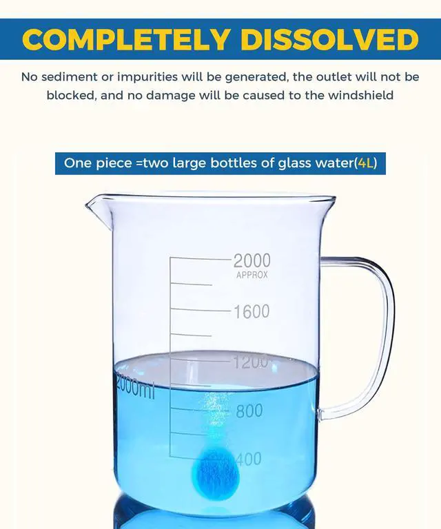 Alt view image 3 of 6 - UBOG 50PCS Windshield Washer Fluid,Windshield Washer Tablets,Car Accessories Windshield Washer Fluid Concentrate,Car Windshield Washer Fluid,Automotive Glass Cleaner,Use for Remove Windshield Stains