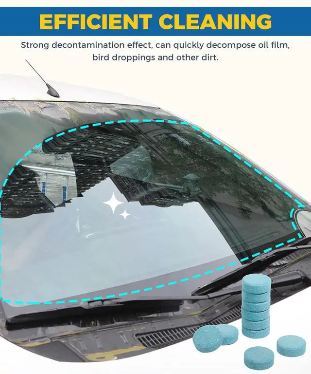 Alt view image 6 of 6 - UBOG 50PCS Windshield Washer Fluid,Windshield Washer Tablets,Car Accessories Windshield Washer Fluid Concentrate,Car Windshield Washer Fluid,Automotive Glass Cleaner,Use for Remove Windshield Stains