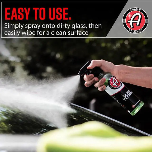 Alt view image 7 of 7 - Adam's Polishes Glass Cleaner - Steak Free Car Wash Window Cleaner, All-Natural Streak Free Formula For Car Cleaning, Safe On Tinted & Non-Tinted Glass, Won't Strip Car Wax or Coating