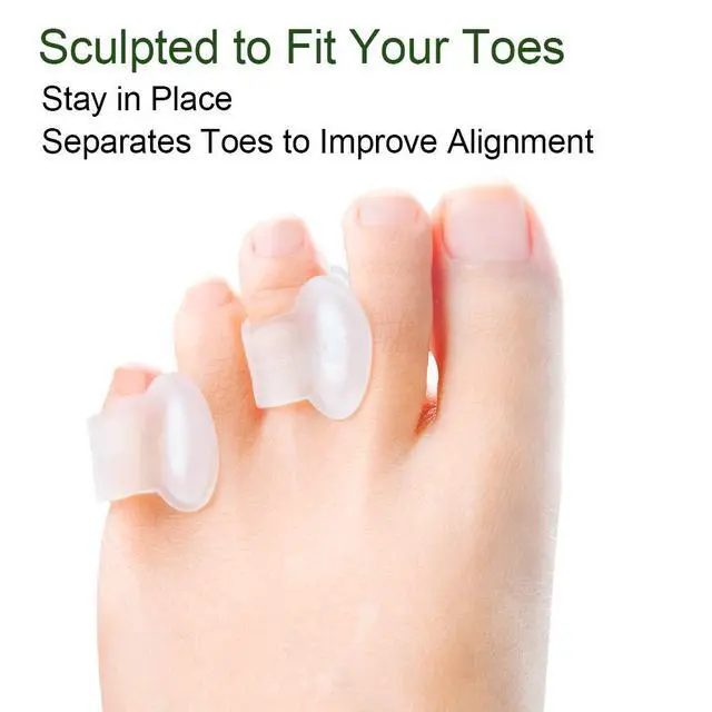 Alt view image 4 of 7 - Welnove Gel Toe Separator, Pinky Toe Spacers, Little Toe Cushions, Small Toe Sleeves for Preventing Rubbing & Reducing Pressure (Pack of 12, Transparent)