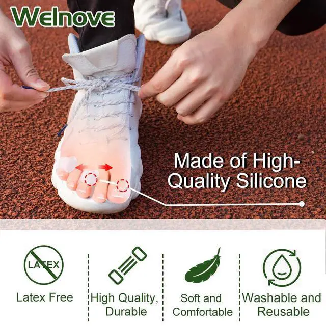 Alt view image 5 of 7 - Welnove Gel Toe Separator, Pinky Toe Spacers, Little Toe Cushions, Small Toe Sleeves for Preventing Rubbing & Reducing Pressure (Pack of 12, Transparent)