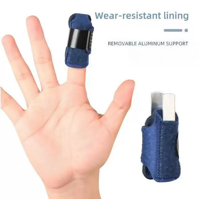 Alt view image 2 of 6 - Qintreesify 2 Pcs Small Toe Splints for Straightening Hammer Toe Corrector Toe Straightener Finger Support Brace Stabilizer Men Women Broken Support, Bunion Pads, Foot Health (Blue)