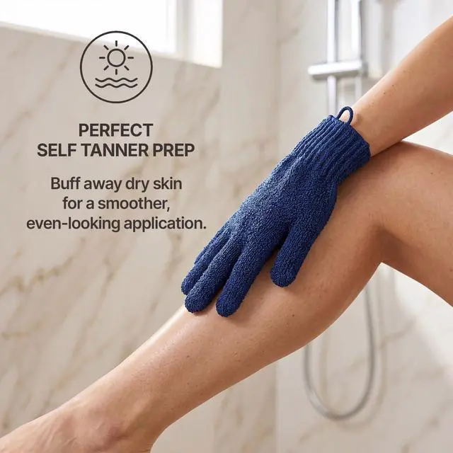 Alt view image 5 of 7 - Exfoliating Glove (4 pcs, 2 Pairs) - Heavy Shower Gloves for Body Scrub | Exfoliates & Removes Dead Skin