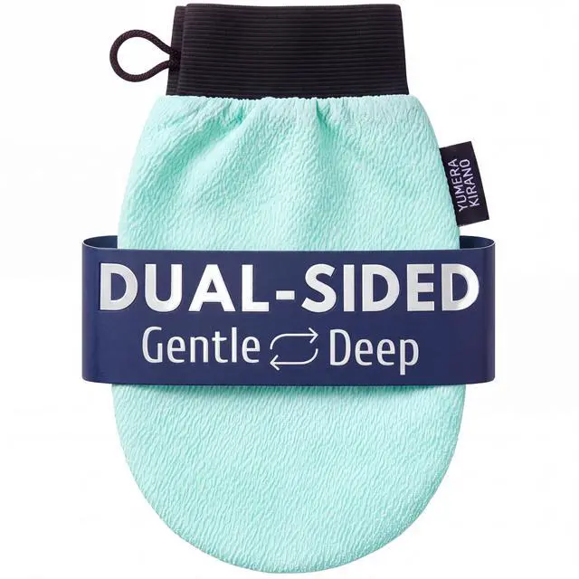 Main image of Exfoliating Glove, Korean Mitt & Body Scrubber Loofah Washcloth for Shower | Back Scrubber for Shower, Face & Foot Scrubber Sponge, Exfoliator for Dead Skin, Body Wash & Tanning Prep, Body Care