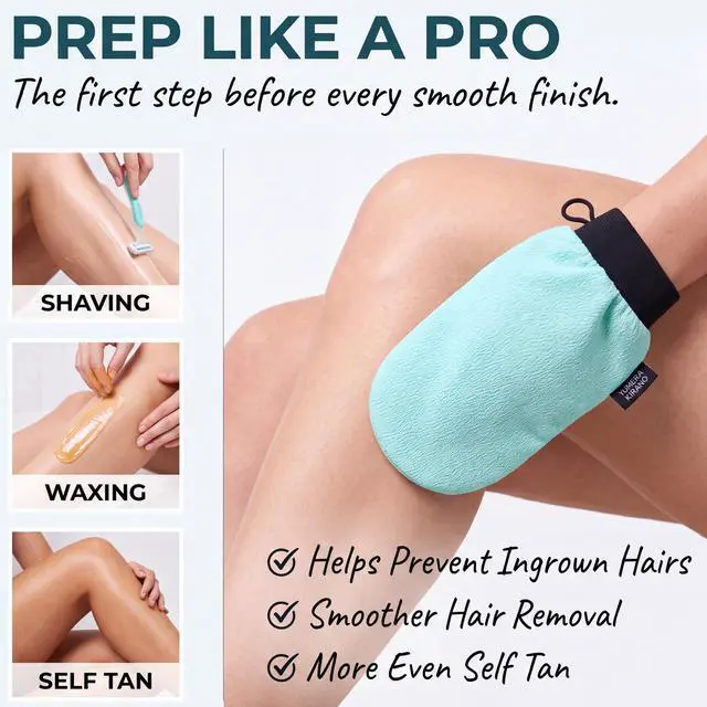 Alt view image 4 of 7 - Exfoliating Glove, Korean Mitt & Body Scrubber Loofah Washcloth for Shower | Back Scrubber for Shower, Face & Foot Scrubber Sponge, Exfoliator for Dead Skin, Body Wash & Tanning Prep, Body Care