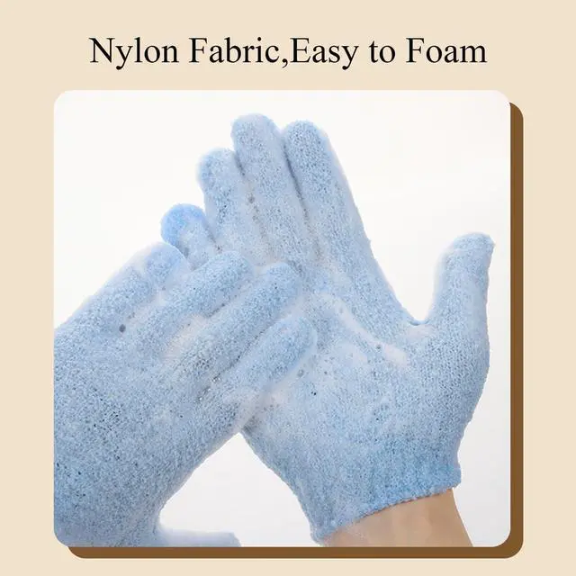 Alt view image 3 of 7 - MOLOPPO 2 PCS Exfoliating Glove, Scrub Gloves Exfoliating Grey | Loofah, Body Exfoliator, Bath Gloves