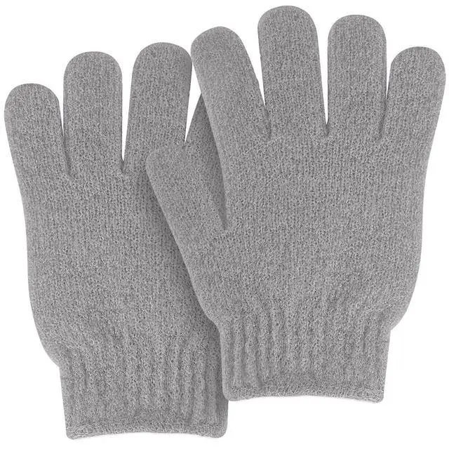 Alt view image 7 of 7 - MOLOPPO 2 PCS Exfoliating Glove, Scrub Gloves Exfoliating Grey | Loofah, Body Exfoliator, Bath Gloves