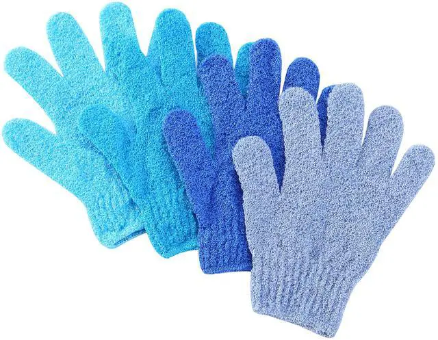 Main image of Slick- Exfoliating Gloves, 4 Pcs, Skin Exfoliator for Body, Bath / Scrub Gloves, Shower Accessories for Women, Exfoliation Mitt