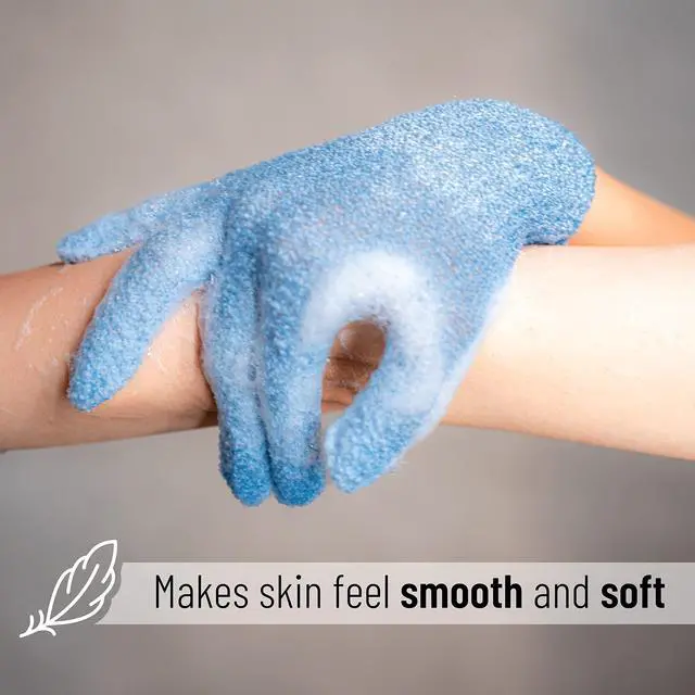 Alt view image 4 of 7 - Slick- Exfoliating Gloves, 4 Pcs, Skin Exfoliator for Body, Bath / Scrub Gloves, Shower Accessories for Women, Exfoliation Mitt