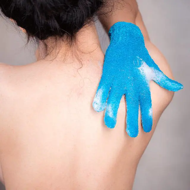 Alt view image 7 of 7 - Slick- Exfoliating Gloves, 4 Pcs, Skin Exfoliator for Body, Bath / Scrub Gloves, Shower Accessories for Women, Exfoliation Mitt