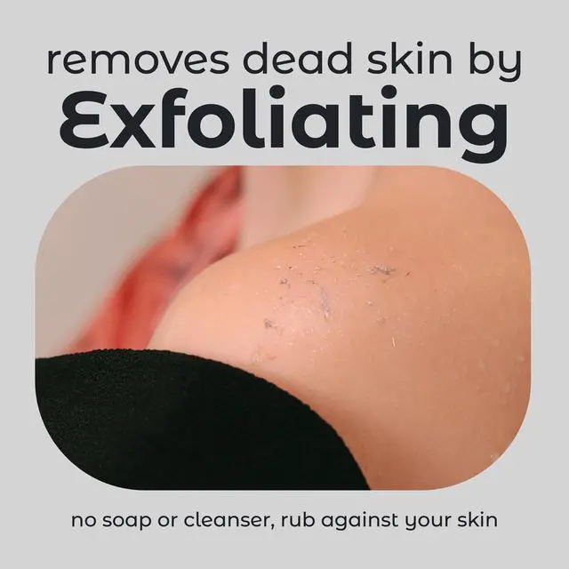 Alt view image 3 of 7 - MainBasics Deep Exfoliating Gloves Korean Scrub Mitt (2 Pack) | Body Exfoliator, Dead Skin Removal, KP Treatment, Ingrown Hair & Self Tanner Removal, Shower Gloves