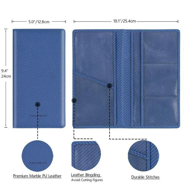 Alt view image 4 of 7 - TOURSUIT Car Registration & Insurance Card Holder, Carbon Blue | Vehicle License Document Organizer, Glove Box Compartment, Interior Car Accessories, For Women Men