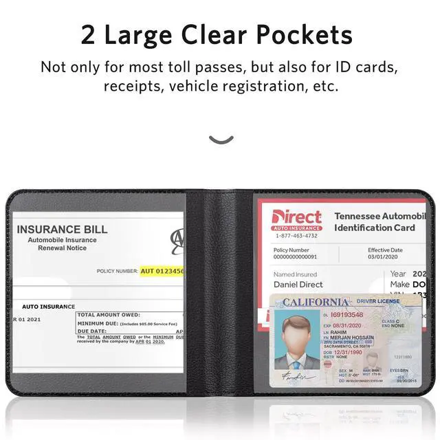 Alt view image 2 of 7 - CoBak Car Registration and Insurance Holder for Men and Women | Small Lightweight Vehicle Glove Box Car Organizer, Auto Truck Compartment Case for Essential Document, Driver License