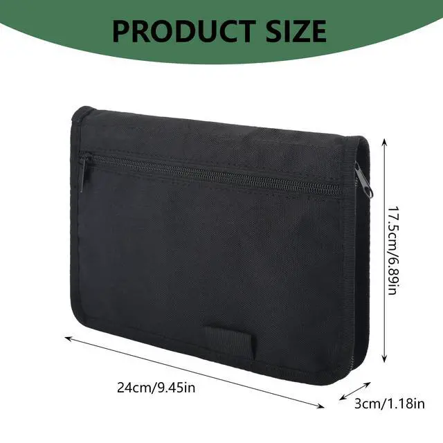 Alt view image 2 of 7 - Car Registration & Insurance Holder, Glove Box Compartment Organizer Bag | Zipped Owner Manual Case with Multi-Pocket,Soft Paperwork Document Storage Sleeve for Car Insurance License Cards