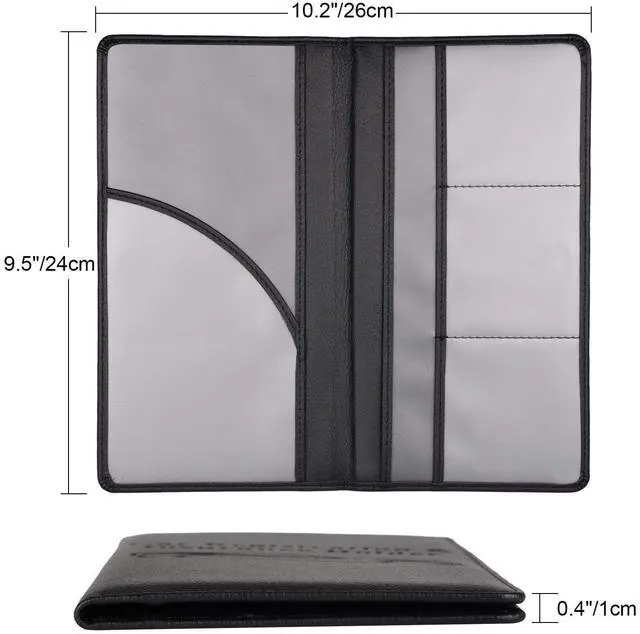 Alt view image 6 of 7 - Cacturism Car Registration and Insurance Holder, Glove Box Organizer, Black | Car Accessories Organizer Women Car Accessories with Magnetic Shut for Cards, Essential Document, Driver License