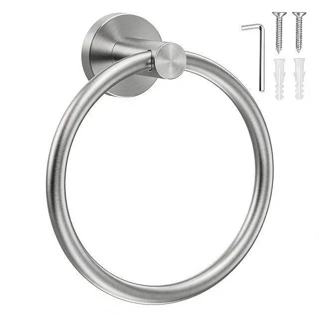 Main image of SetSail Towel Holder for Bathroom Wall Brushed Nickel Towel Ring | Stainless Steel Hand Towel Holder Heavy Duty Towel Hanger for Bath, Kitchen Drill Hole