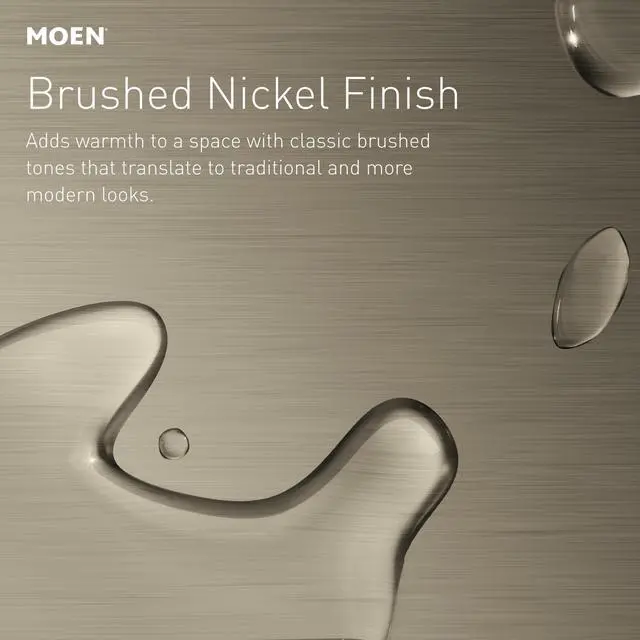 Alt view image 2 of 7 - Moen Retreat Collection Brushed Nickel Bathroom Hand Towel Ring with Wall Mount Hardware, DN8386BN