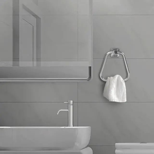 Alt view image 7 of 7 - Towel Holder for Bathroom Wall Towel Ring Stainless Steel Hand Towel Holder Heavy Duty Towel Hanger for Bath, Kitchen (Brushed Nickel)