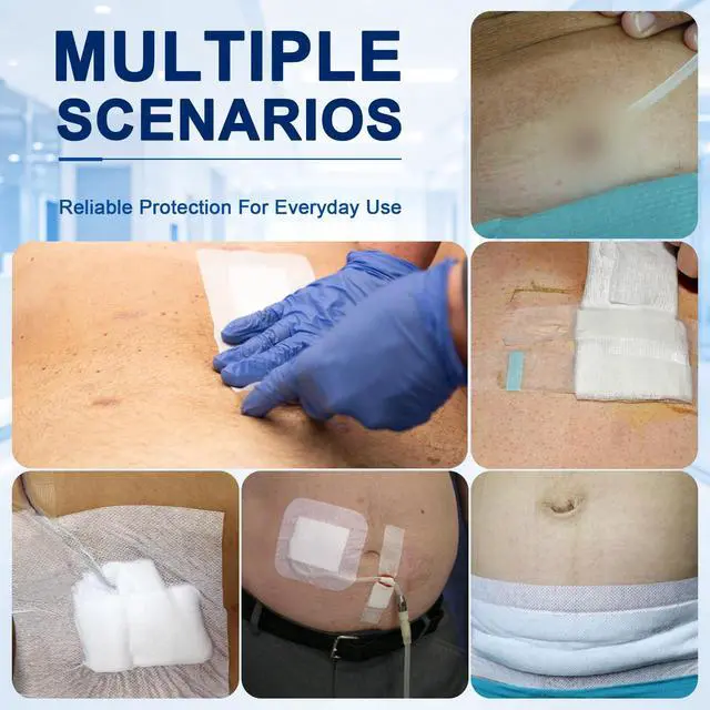 Alt view image 7 of 7 - 10 Pcs 9"x9" Shower Shields Wound Cover Non-Stick Central Pad | Waterproof Large Dialysis Catheter Bandage with, Coverage Shields for PD Chest, PICC Line and Post Surgical Incisions