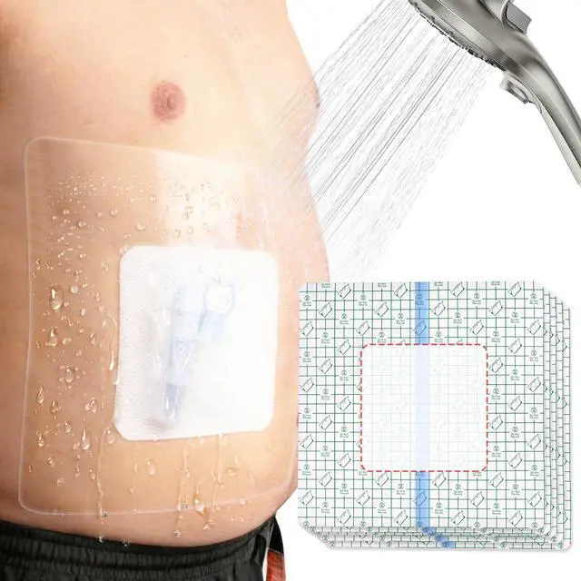 Main image of 15Pcs 10.2"x10.2" Shower Shields Wound Cover with Non-Stick Central Pad | Large Waterproof Protector Bandage, Adhesive Dressing Film for Dialysis Catheter Post Surgical