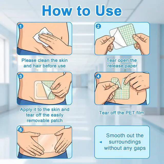 Alt view image 7 of 7 - 15Pcs 10.2"x10.2" Shower Shields Wound Cover with Non-Stick Central Pad | Large Waterproof Protector Bandage, Adhesive Dressing Film for Dialysis Catheter Post Surgical