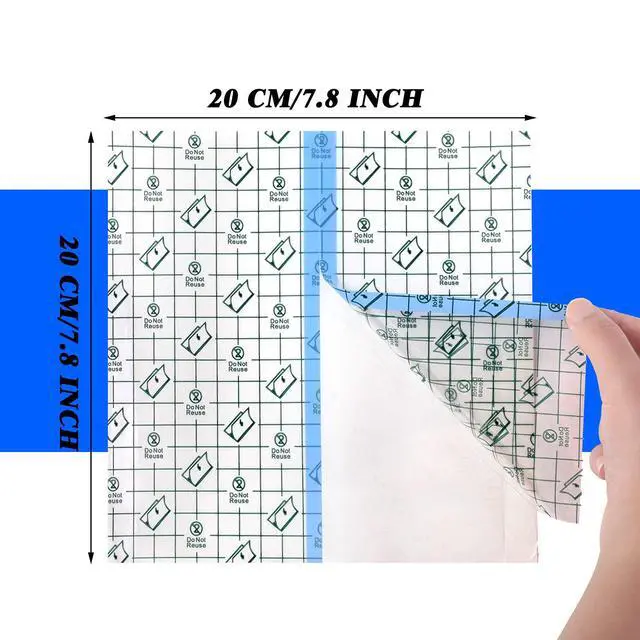 Alt view image 2 of 5 - Nuanchu 25 Pcs Dialysis Catheter Shower Cover Waterproof Protector | For Peritoneal PD Catheter Site Protection, 7.87x7.87 Inch Transparent Film, Shower Swimming Waterproof Wound Care Use