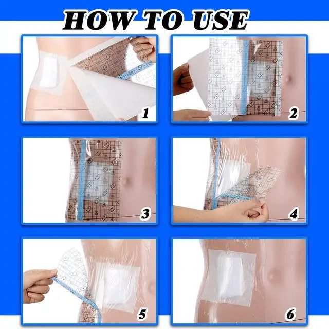 Alt view image 4 of 5 - Nuanchu 25 Pcs Dialysis Catheter Shower Cover Waterproof Protector | For Peritoneal PD Catheter Site Protection, 7.87x7.87 Inch Transparent Film, Shower Swimming Waterproof Wound Care Use